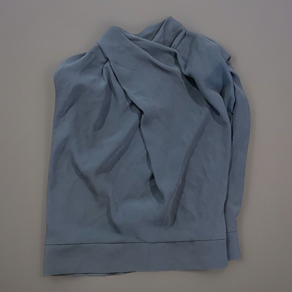 Worthington Woman's Blue‎ Mock Neck Fashion Blouse Top XL